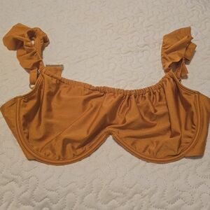 Abercrombie & Fitch Orange Ruffled Bra